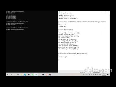 A Java Swing Program That Changes The Labels Font Size Using Jslider