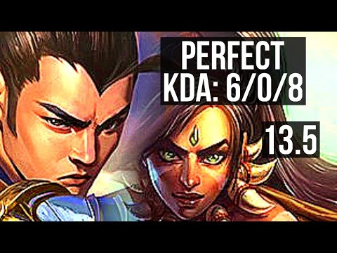 XIN ZHAO vs NIDALEE (JNG) | 6/0/8, Dominating, Rank 14 Xin | KR Grandmaster | 13.5