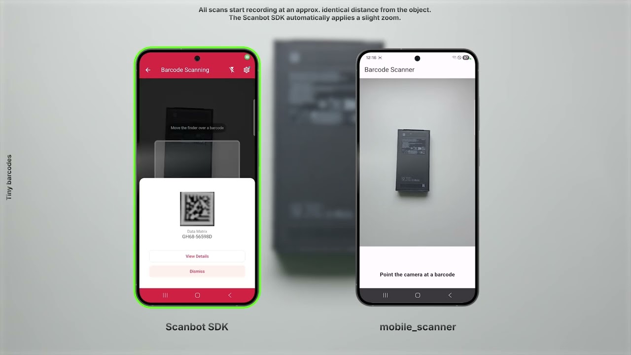 mobile_scanner vs. Scanbot SDK | Flutter Barcode Scanners