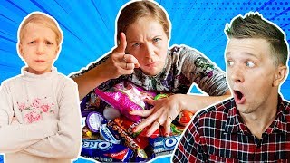 ОПЯТЬ ВИНОВАТ ПАПА! МАМА СПРЯТАЛА ВСЕ КОНФЕТЫ! Такого ПАПА НЕ ОЖИДАЛ! Скетчи от Family Box