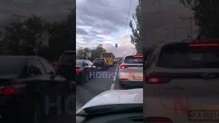 Вечером в Николаеве возникла огромная пробка в направлении микрорайона Соляные (видео)