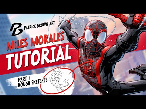Spider-man - Miles Morales Tutorial - Part 1 - Rough sketches
