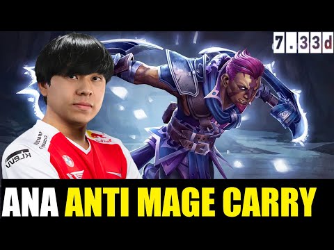 ANA PLAYING ANTI MAGE CARRY 7.33D - DOTA 2 HIGHEST MMR MATCH #dota2 #dota2gameplay