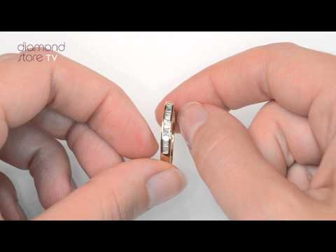 E4264 - Half Eternity 0.25CT Diamond Ring In 9K Yellow Gold