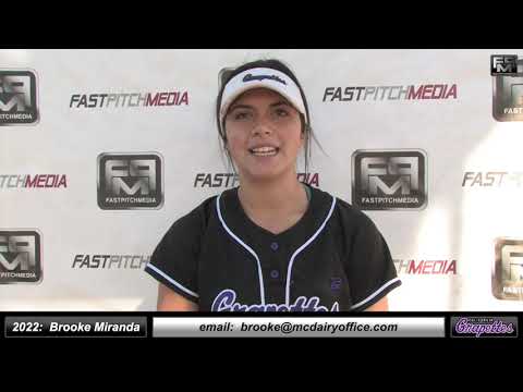 2022 Brooke Miranda 3.9 GPA Athletic Third Base Softball Skills Video - CA Grapettes 18 Gold
