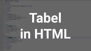 Tabel in HTML | Tutorial in romana