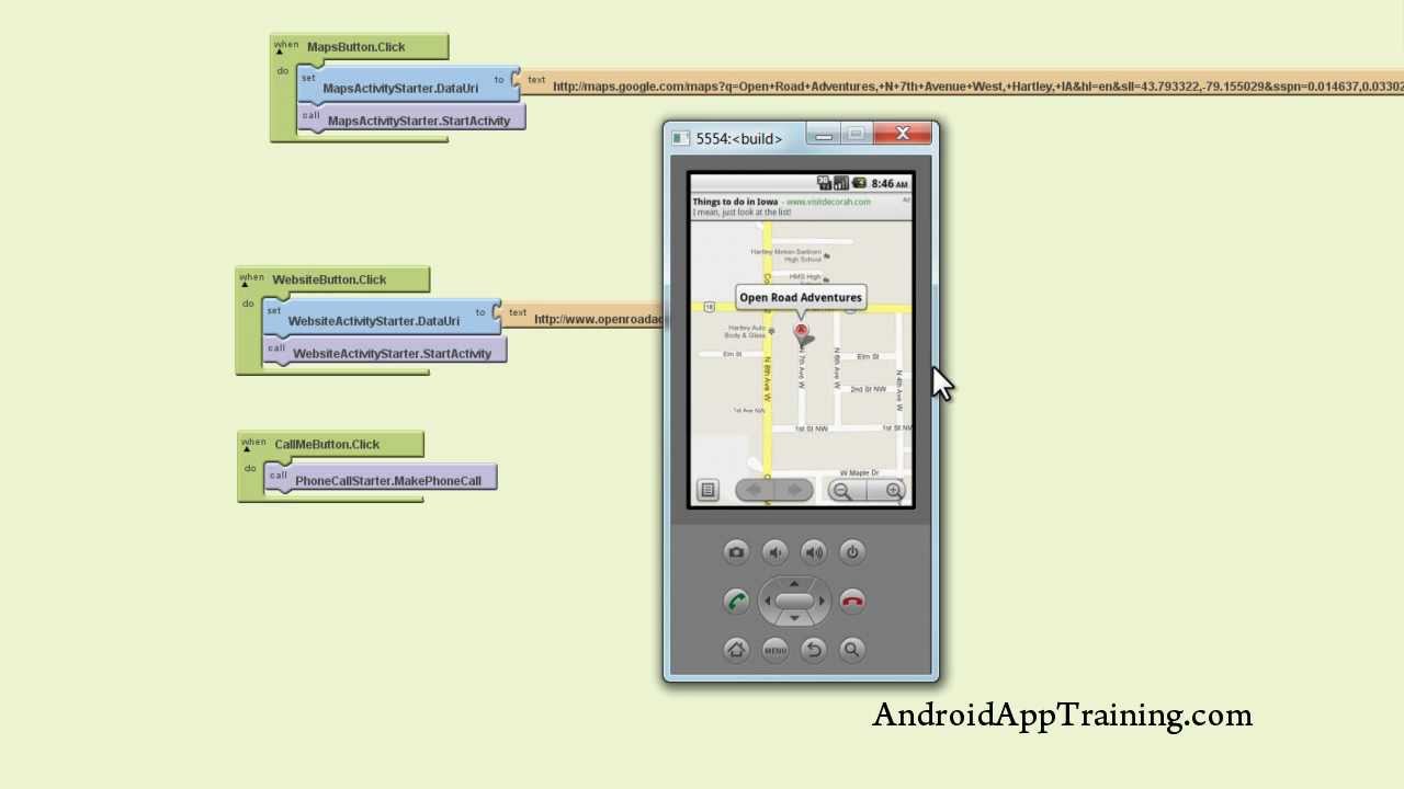App Inventor: How to Access Google Maps Using Activity Starter