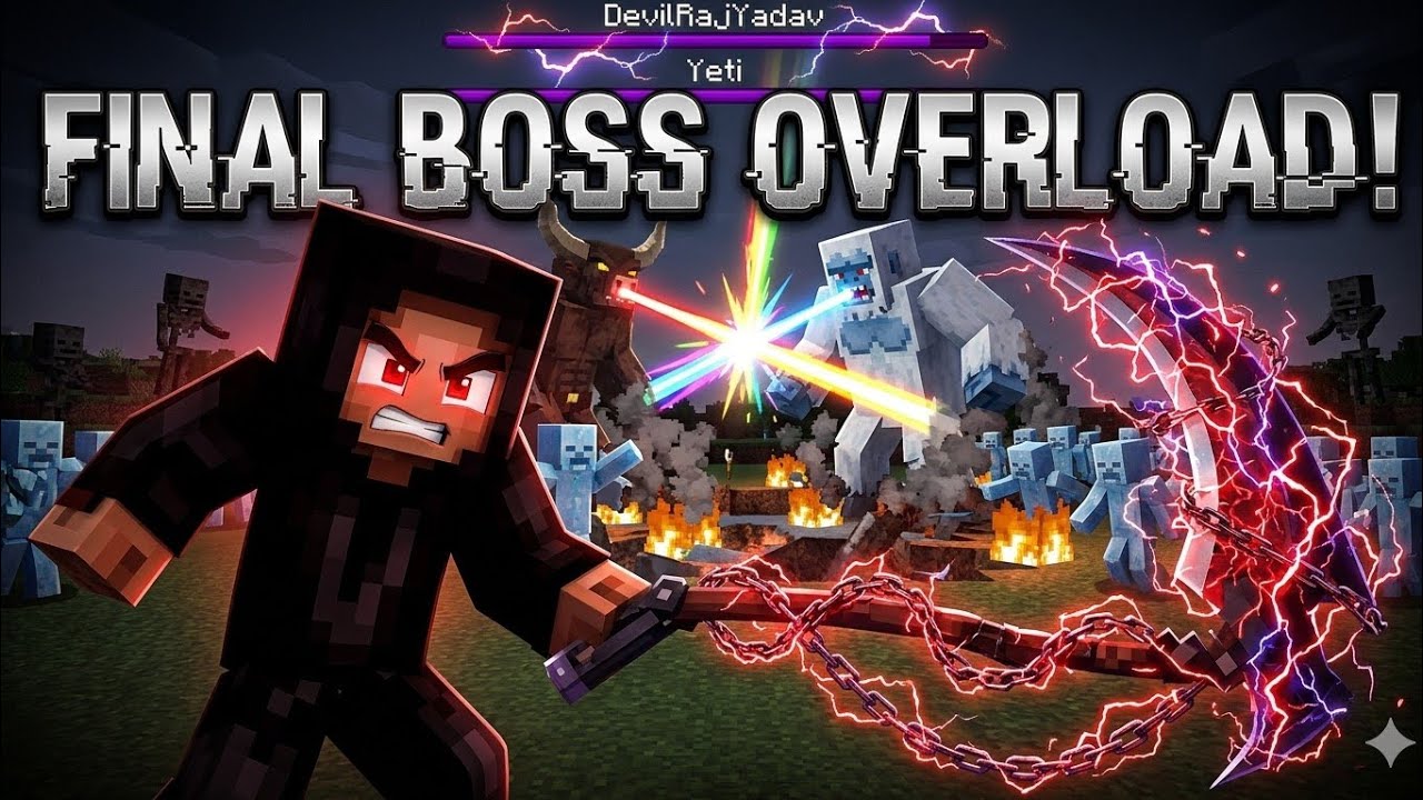 MINECRAFT ICE MONSTER ATTACK: YETI ARMY VS OBERON BOSS! (SYSTEM HANG)🥶 Option 2: Army & 🪖