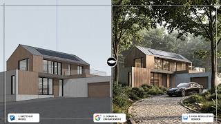 ARCHVIZ AI PROMPT #04 Woodland Residence
