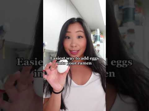 Easiest way to add eggs to ramen #shorts