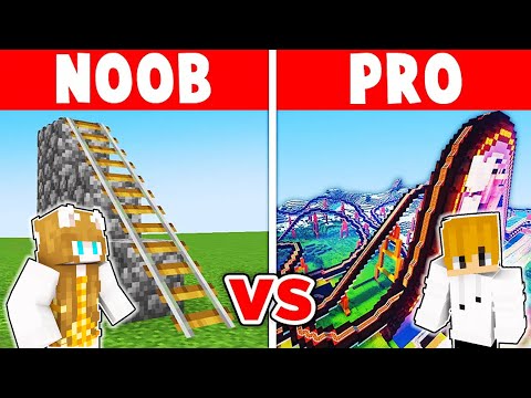 CeeGeeGaming - Minecraft NOOB vs PRO GIANT ROLLER COASTER BUILD CHALLENGE! (Tagalog)