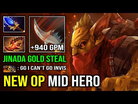 NEW OP MID HERO 1 Shot Jinada Bounty +940 GPM Max Gold Steal 100% Counter Everyone 7.32 Dota 2