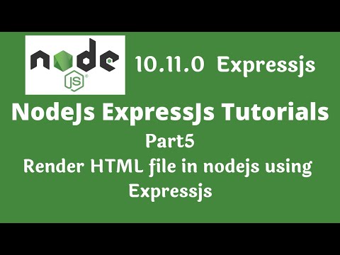 Nodejs tutorial render html file in nodejs using expressjs part5