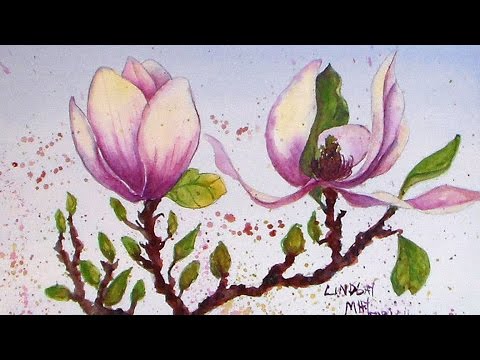 Magnolia Painting in Watercolor Tutorial