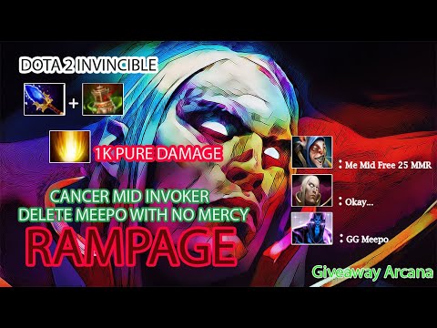DOTA 2 INVINCIBLE #13 - INVOKER CRAZY SKILLS FOR COUNTER MID MEEPO