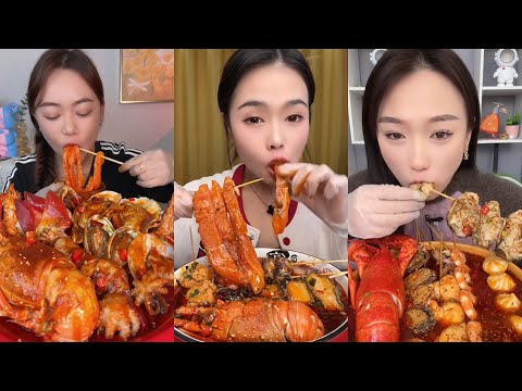 Seafood Eating Mukbang Spicy Sauce Seafood Asmr Eating Sounds 해산물 먹방