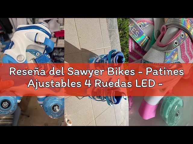 Vídeo relacionado con Sawyer Bikes - Patines Ajustables 4 Ruedas LED - Tallas 23 a 38 (Rosa, M (31-34))