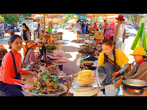Amazing Street Food Tour! Cambodia Countryside vs Night Market Food - So Tasty Food Compilation