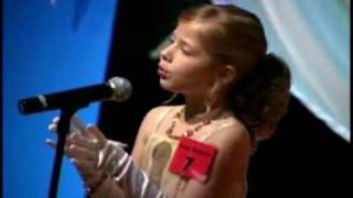8 yr old Jackie Evancho performs  Con Te Partiro at Kean Idol 2009