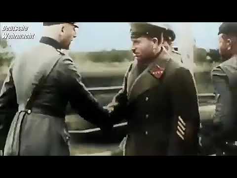 Nazi & Soviet officers meet in the heart of Poland to celebrate their conquest of the Catholic state