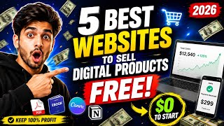 The best websites to sell digital products 2026. Make money online.
