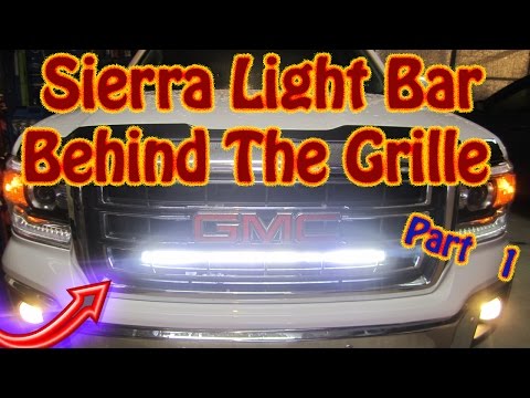 Mount a 32" Auxbeam V-Series LED Light Bar Behind the Grille On a 2014 GMC Sierra Truck Part 1