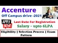 Accenture Off Campus Hiring 2021 Eligibility Full Registration Process