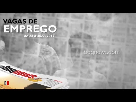 Vagas de Emprego de 24 a 30/07
