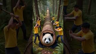 Download lagu rescue panda from giant log #animals #funny #shorts mp3