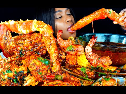KING CRAB SEAFOOD BOIL MUKBANG | SEAFOOD | MUKBANG | DESHELLED | SEAFOOD BOIL MUKBANG | ASMR EATING