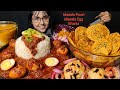 Eating Different Types Of Bharta Daal Poori Spicy Egg Masala Big Bites Mukbang Asmr Eating