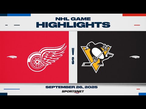 NHL Preseason Highlights | Red Wings vs. Penguins - September 26, 2025