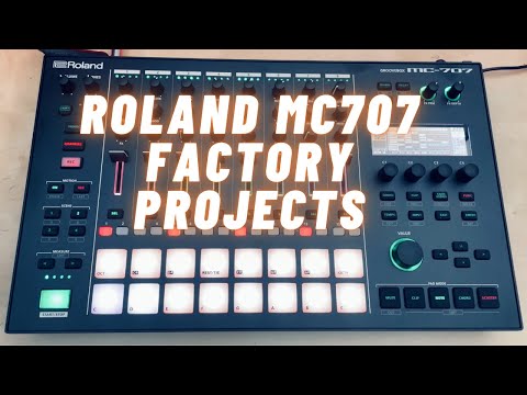 Roland MC 707 Demo - All Factory Projects (no talking)