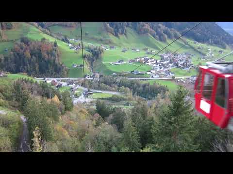 Bürglen - Eierschwand - Luftseilbahn Talfahrt 2022 Seilbahn téléphérique cable car