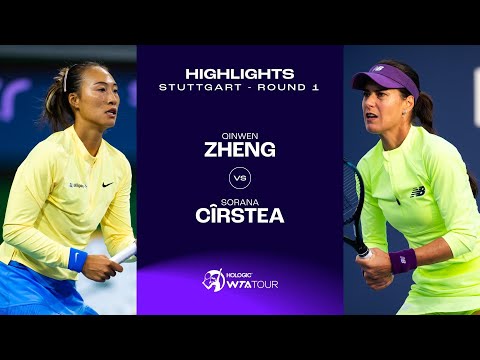 Теннис Qinwen Zheng vs. Sorana Cirstea | 2024 Stuttgart Round 1 | WTA Match Highlights
