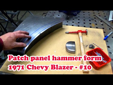 Metal shaping for beginners. Finishing the hammer form to create a patch panel from scratch bdp#10