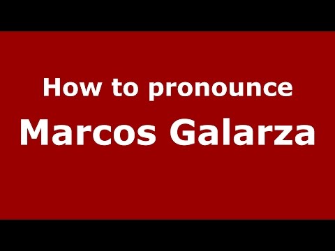 How to pronounce Marcos Galarza (Spanish/Argentina) - PronounceNames.com