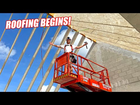 Airport Dream House Ep.7 - Hand Building My Own Roof, Window Installation, 4am Concrete Pour!