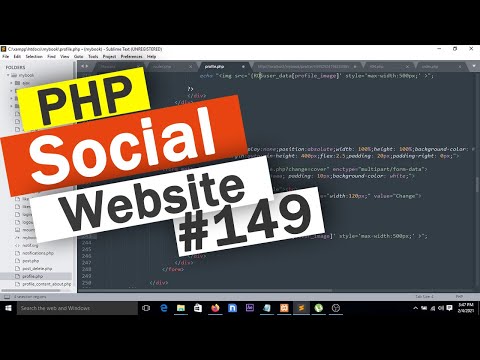 Social Website from scratch Part 8 Profile Page Top Bar | PHP | HTML | CSS | MYSQL Database