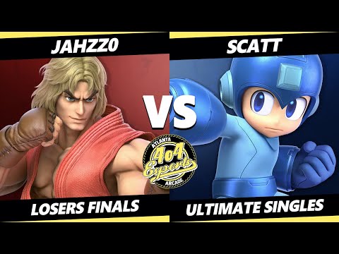 4o4 Smash Night 19 Losers Finals - Jahzz0 (Ken, Ryu) Vs. Scatt (Mega Man, Snake) - SSBU Ultimate