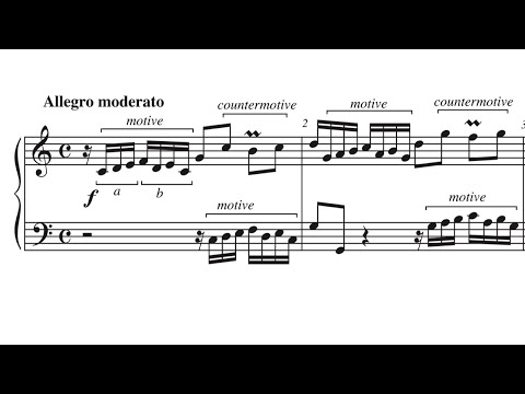 Analysis of Motivic Development- Bach's Invention No. 1 in C Major
