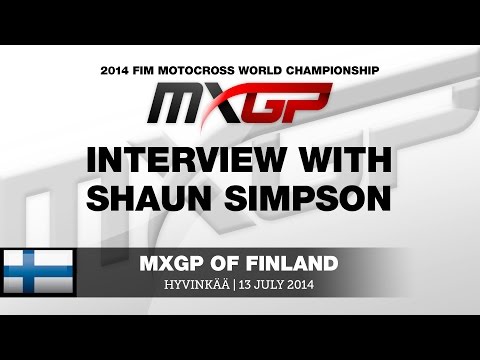 MXGP of Finland 2014 Shaun Simpson Interview after MXGP Qualifying - Motocross