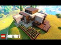LEGO Fortnite Beginners Tutorial: How to build a MANSION on the hill with a SEA VIEW | Step by step