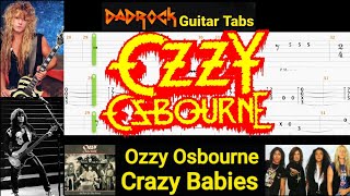 Crazy Babies - Ozzy Osbourne - Guitar + Bass TABS Lesson