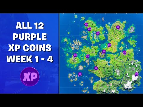 All 12 Week 1 to Week 4 Purple XP Coin Locations in Fortnite Chapter 2 Season 3