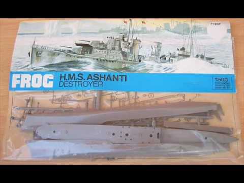 HMS Ashanti.  1:500 scale model.