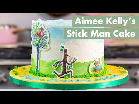 AIMEE KELLY: How to make a character Birthday Cake | Bake it with Aimee Kelly #stickman