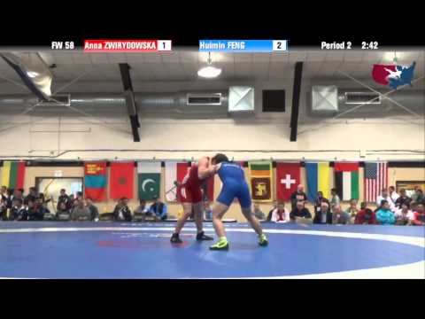 58 KG RR3 - Anna Zwirydowska (POL) vs Huimin Feng (CHN)