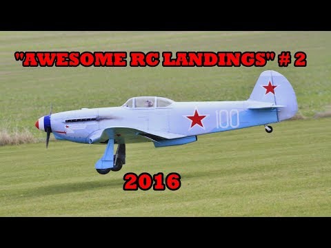 "AWESOME RC LANDINGS" - WW2 FIGHTERS LANDING COMPILATION # 2 - 2016