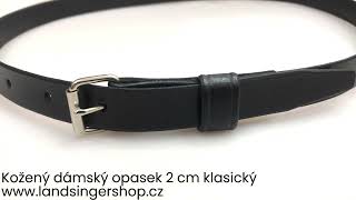 Kožený DÁMSKÝ opasek 2 cm mahagon - klasický